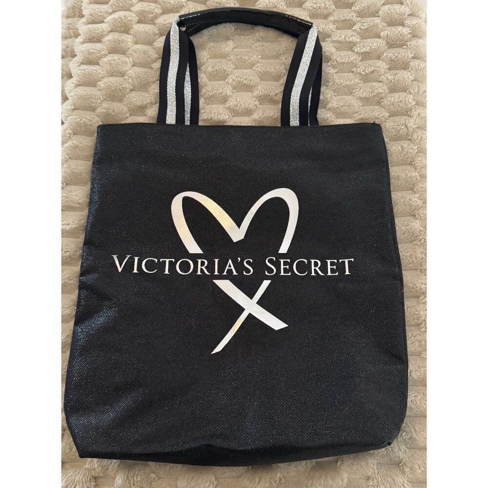 Victoria's Secret 2017 Official Fashion Show Glamour Glitter Tote - Black NWOT